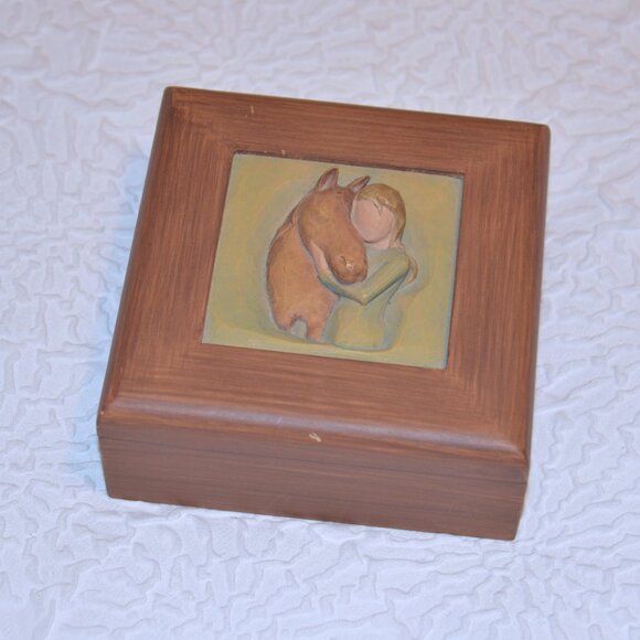 Willow Tree Quiet Strength Horse and Girl Keepsake Box - Picture 5 of 13